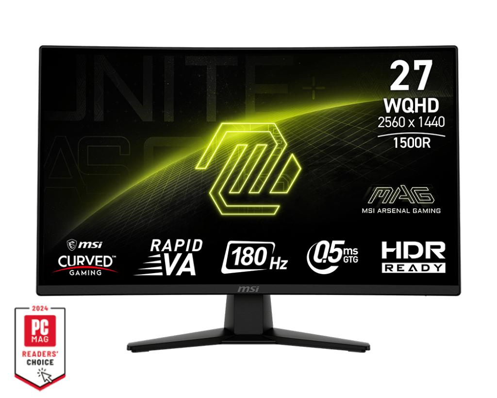 Gaming skærm MSI MAG 274CQFDE 27" WQHD 180 Hz kurvet billede