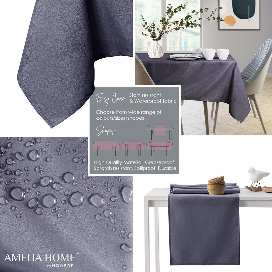 Dug rund 100 cm - AmeliaHome Empire, violet, glat