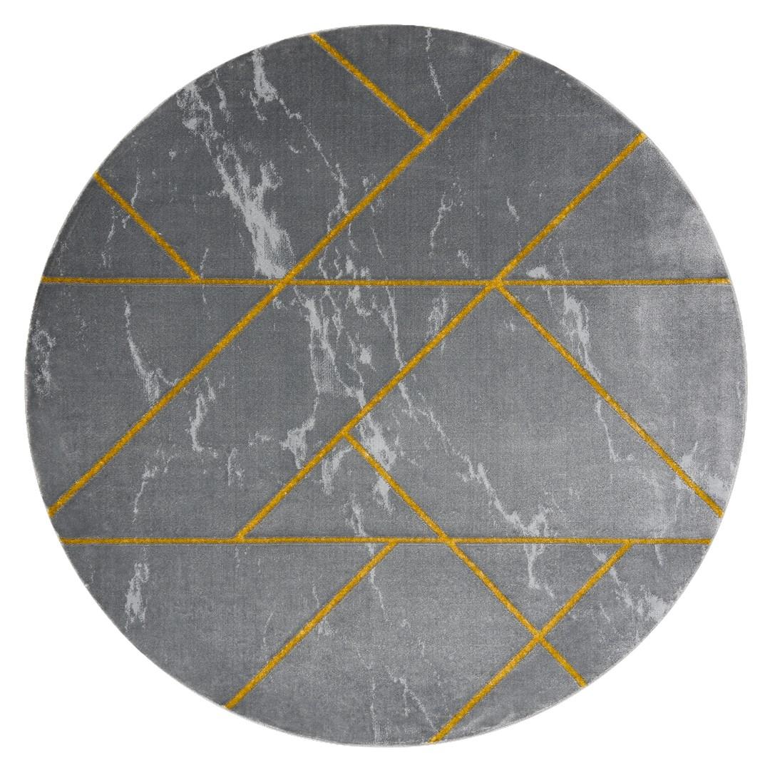 Rundt gulvtæppe Hakano Estema Marblegeo - grafit 120 cm