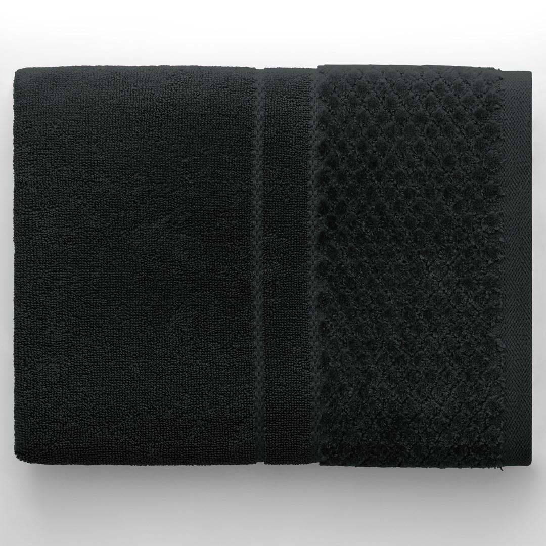 Håndklæde i bomuld 50×90 - AmeliaHome Rubrum, sort, klassisk