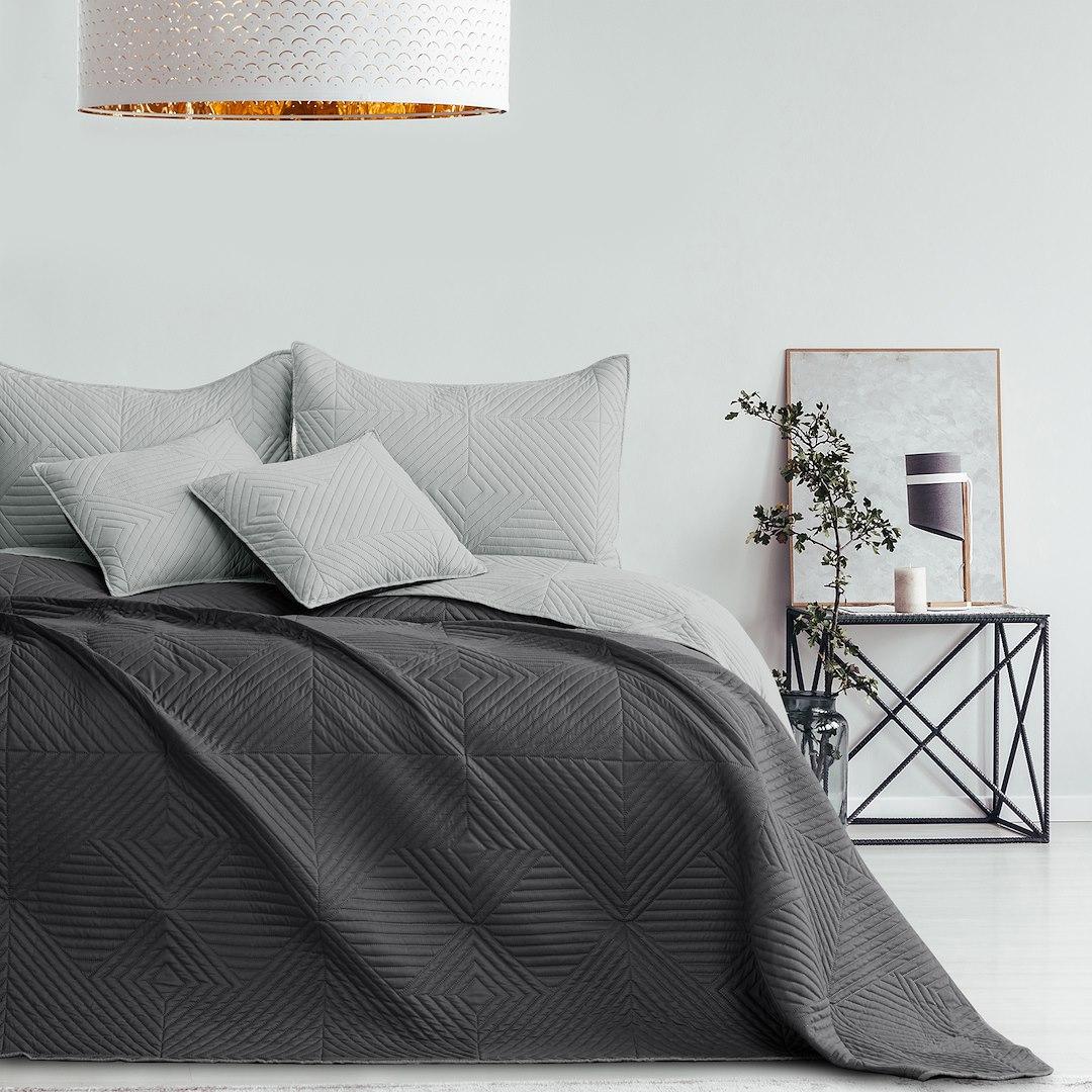 Sengetæppe mikrofiber 220×240 AmeliaHome Softa, lys stålfarve