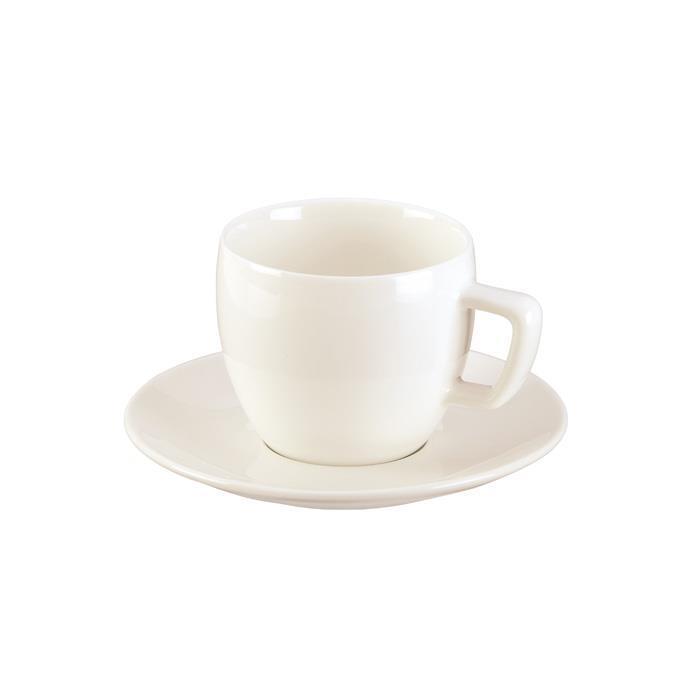 Kaffekop med underkop 200 ml - Tescoma Crema, cremefarvet