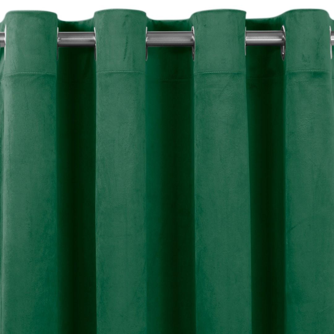 Mørklægningsgardin fløjl 200×270 cm - flaskegrøn, øskner, HOMEDE VILA