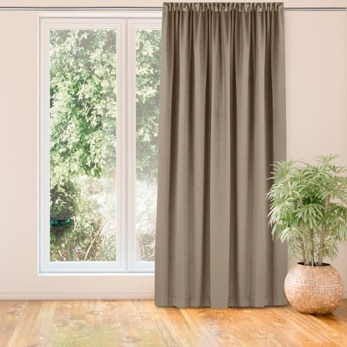 Mørklægningsgardin velour VILA – beige 400×300 cm | HOMEDE