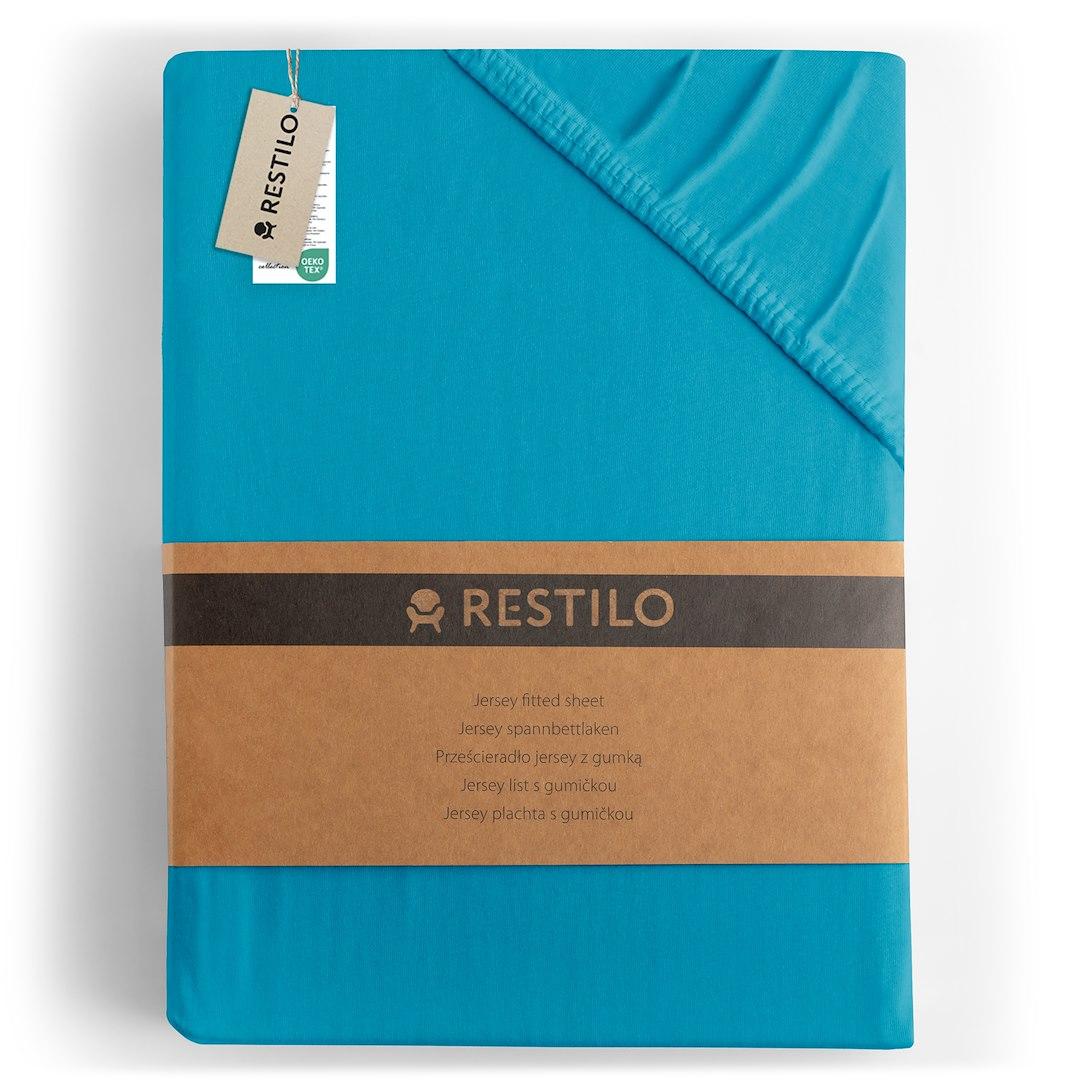 Stræklagen jersey 140–160x200 blå – DecoKing Amber