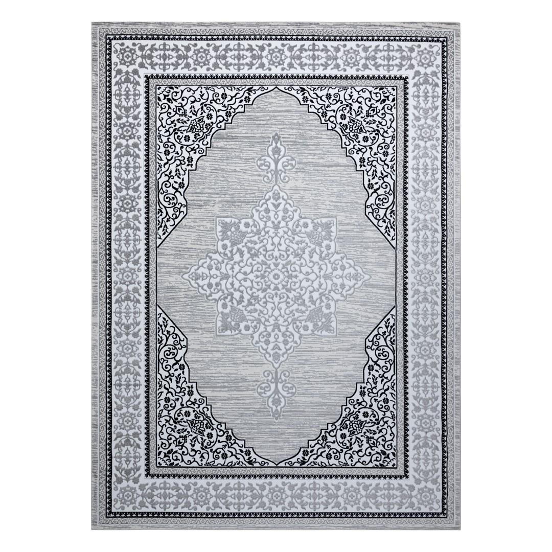 Gulvtæppe grå 160x220 - Hakano Mosse Ornament 2