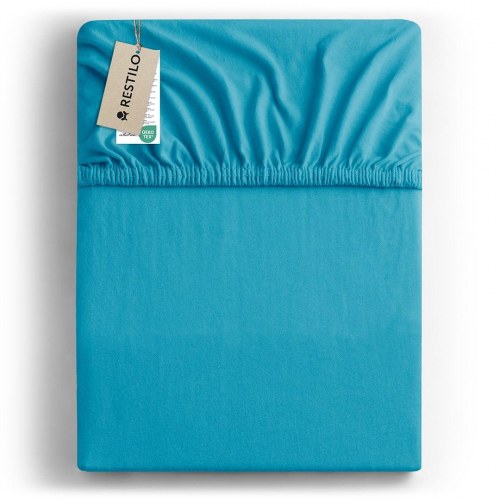 Stræklagen jersey 220–240x220 blå – DecoKing Amber