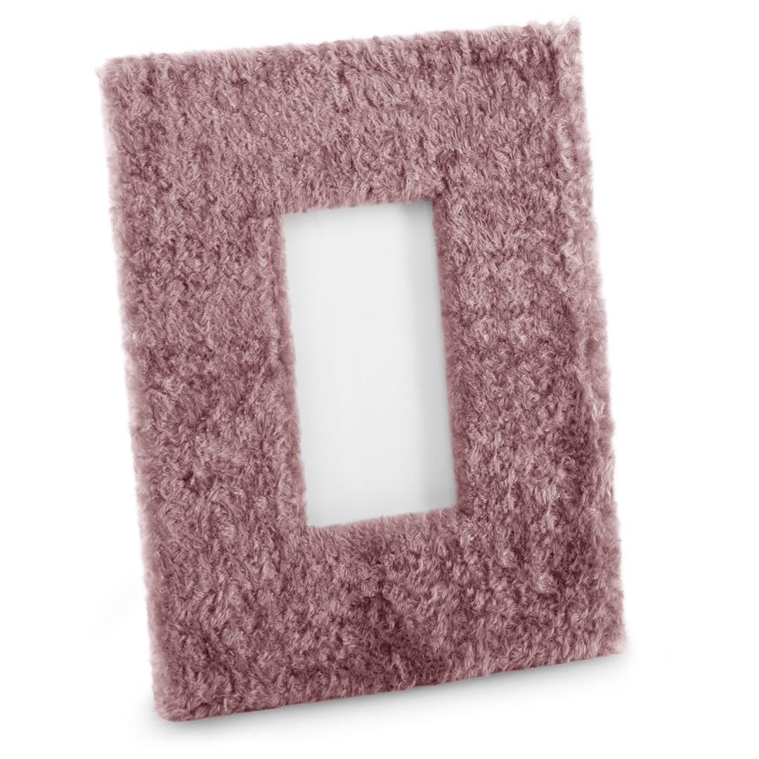 Billedramme lyserød - AmeliaHome Fur, 19×24 cm, moderne