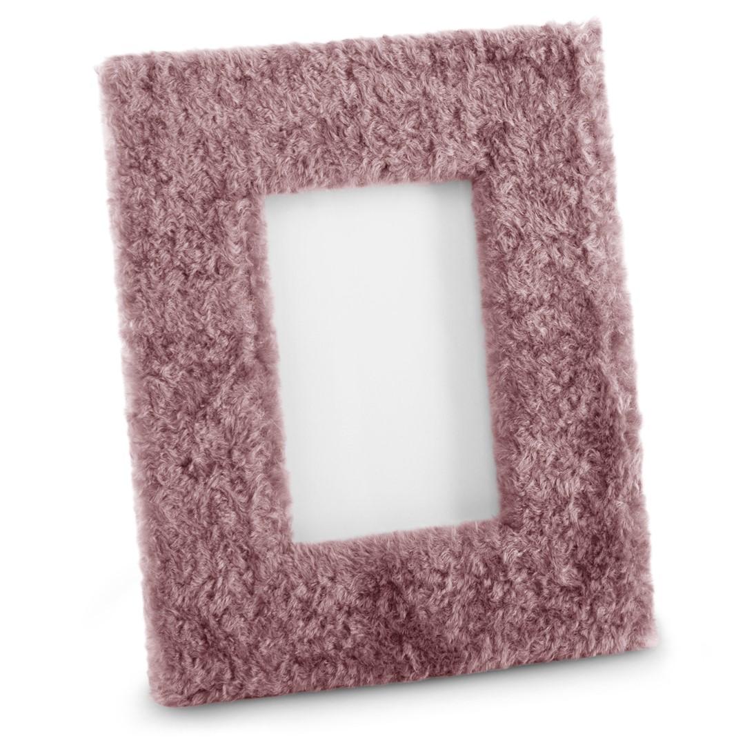 Fotoramme AmeliaHome Fur - lyserød, 21×26 cm
