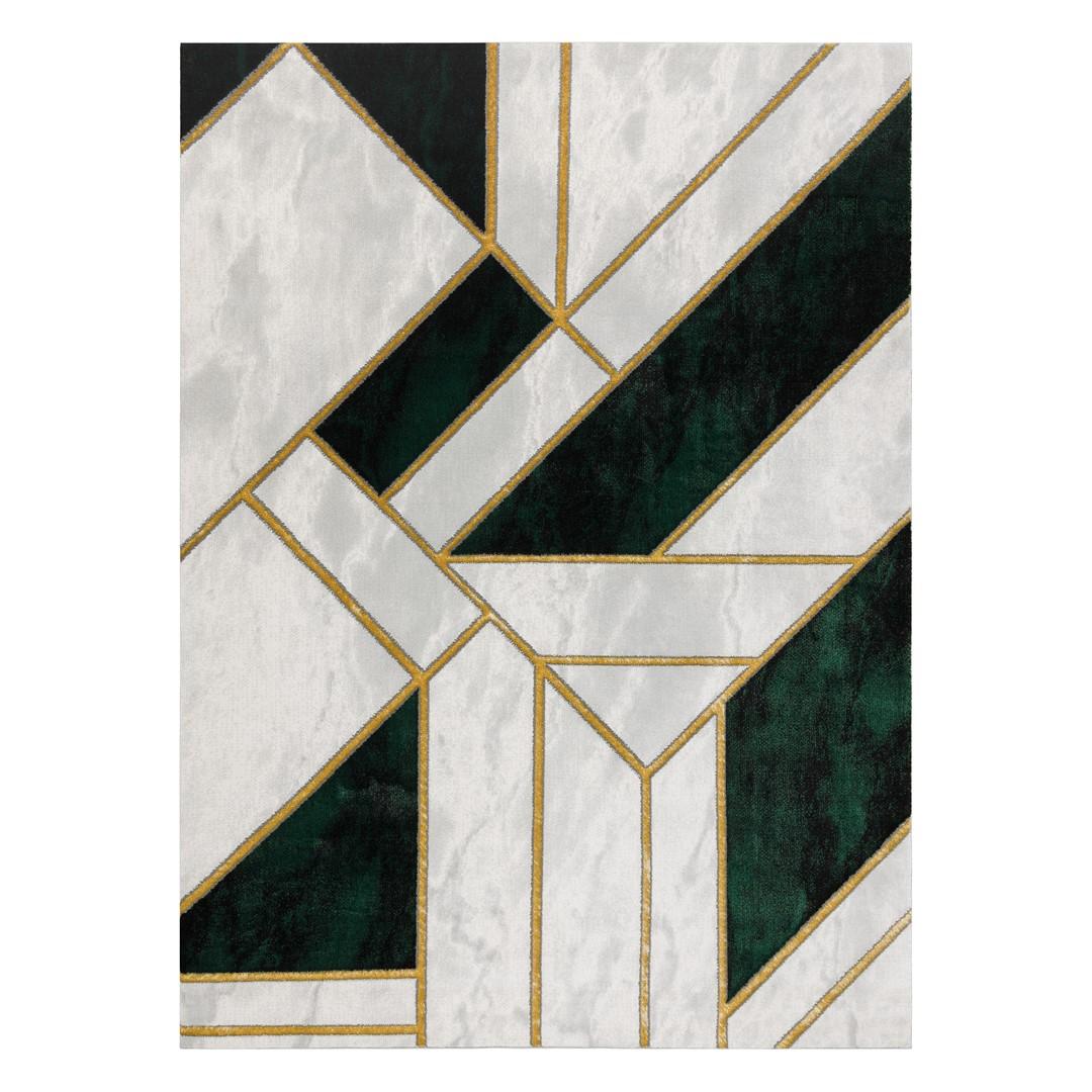 Gulvtæppe Hakano Estema Marble 3 - flaskegrøn 160x220