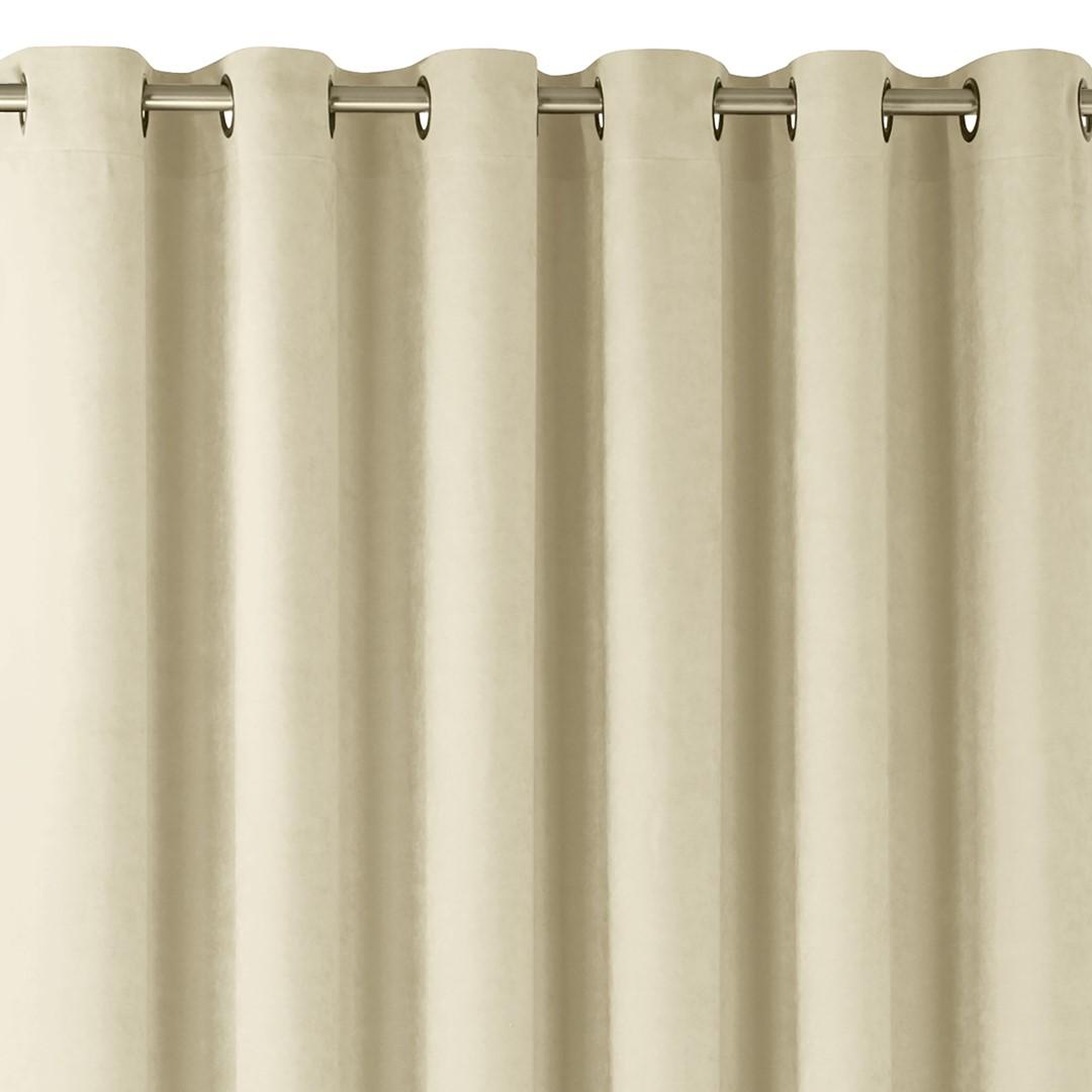 Mørklægningsgardin HOMEDE MILANA - beige chenille, 140x225 cm, guldmetal-øskner
