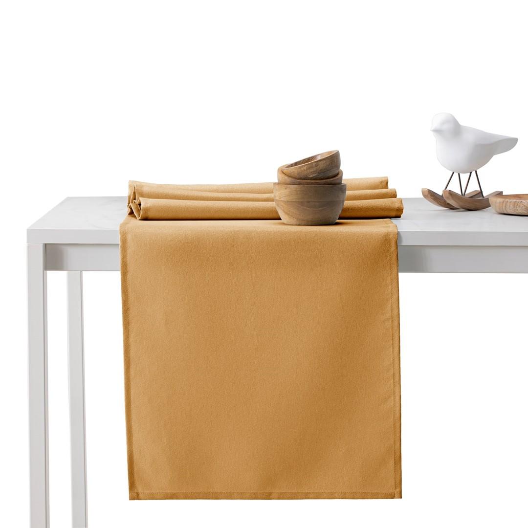 Dug AmeliaHome Empire - guld, glat, 115×180 cm + løber 30×180 cm