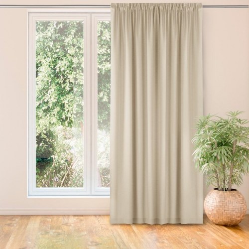Mørklægningsgardin 300x300 cm – HOMEDE CARMENA, creme, klassisk med rynkebånd