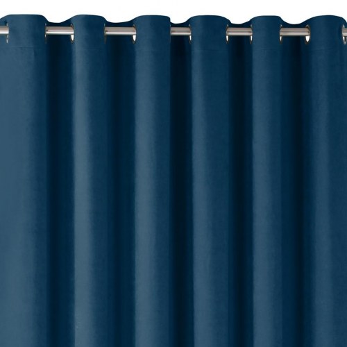 Mørklægningsgardin HOMÈDE MILANA – indigo, chenille, øskner, 140×175 cm