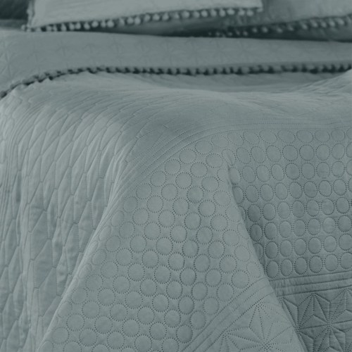 Sengetæppe i mikrofiber 240×260 grå - AmeliaHome Meadore