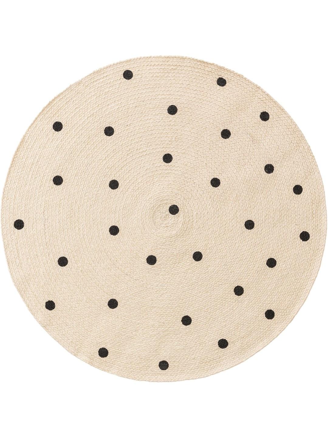 Rundt gulvtæppe 120 cm - Benuta Pippa, cremefarvet, jute
