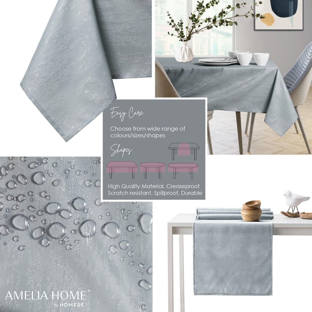 Dug grå 100x100 cm - Amelia Home Vesta, præget og smudsafvisende
