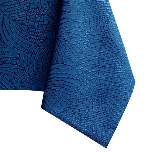 Dug indigo 155×450 cm - AmeliaHome Gaia, præget plantemønster