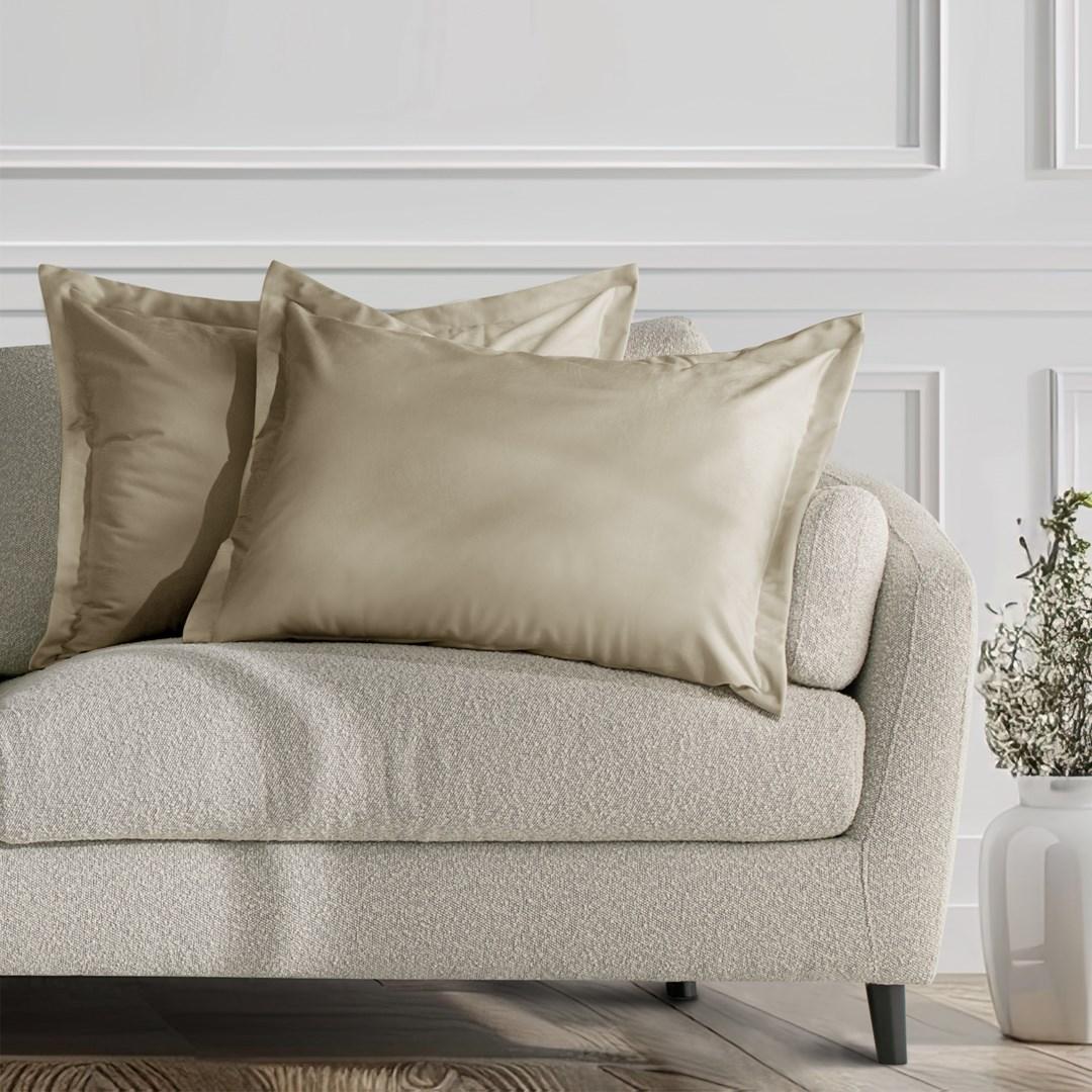 Pudebetræk fløjl 50×70 cm - beige, sæt af 2 - AmeliaHome