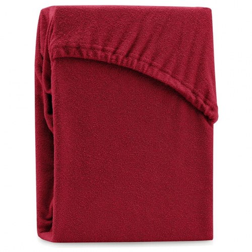Lagen med elastik – Amelia Home RUBY, frotté, vinrød, 120–140×200 cm