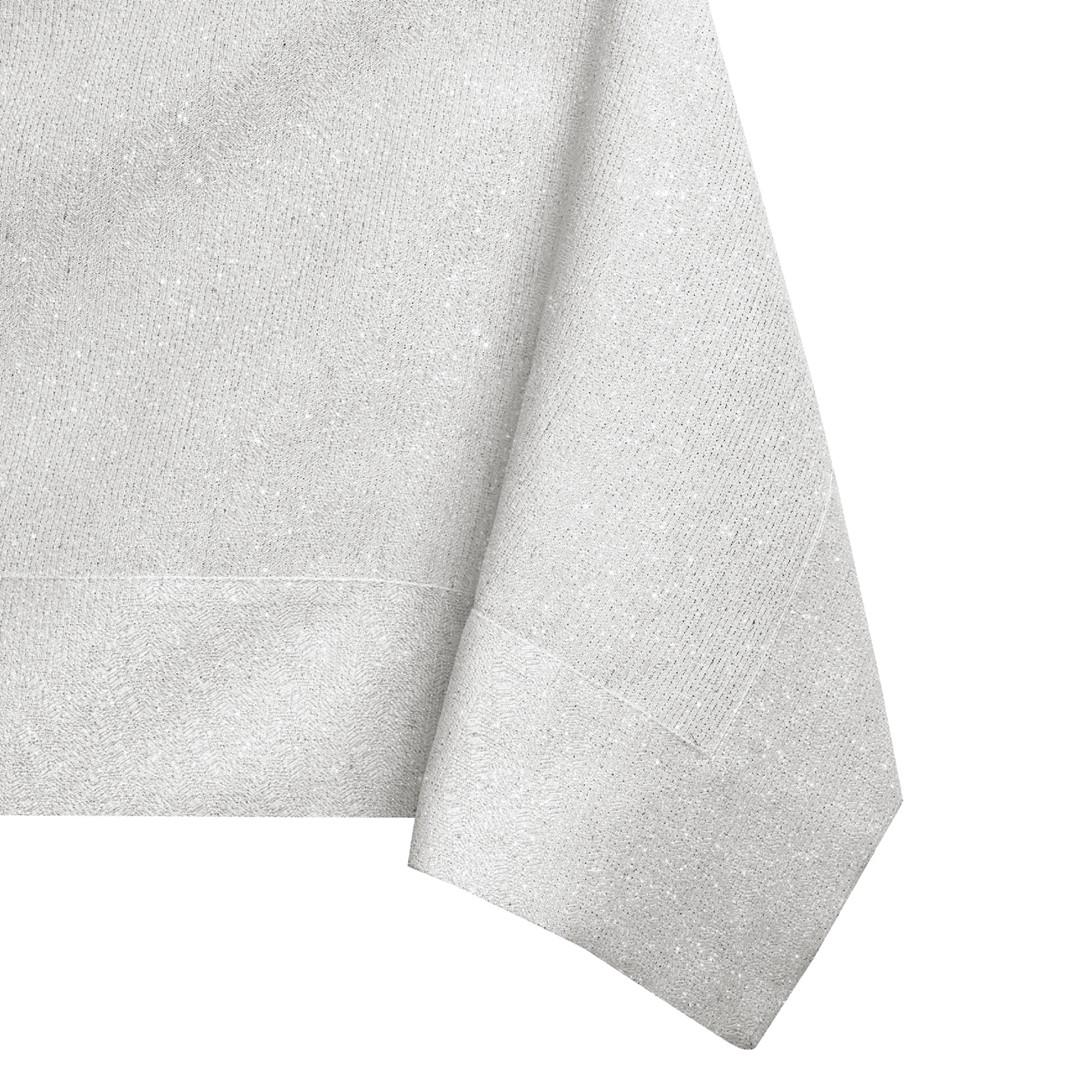 Dug bordløber DecoKing Sparkle - creme/sølv 30×100 cm