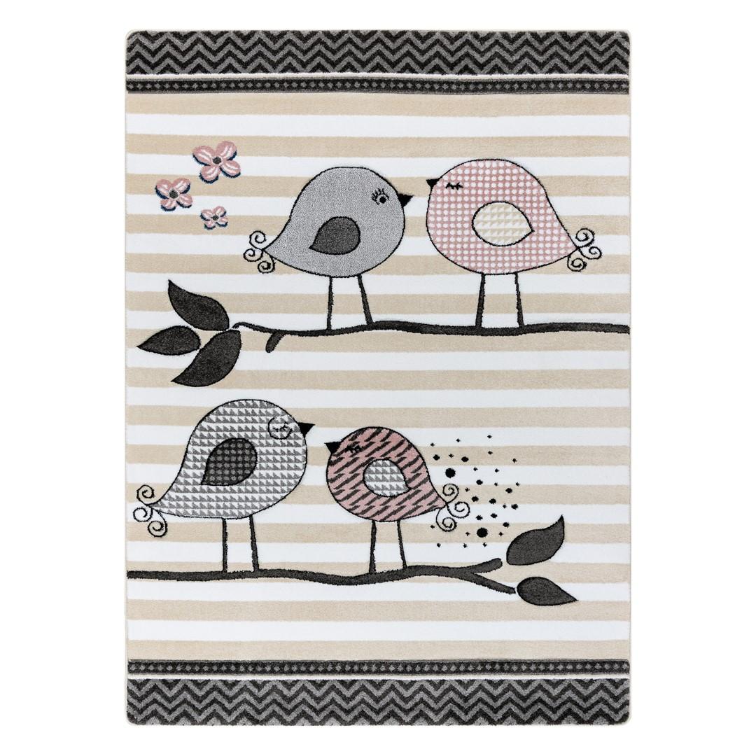 Gulvtæppe - Hakano Tinies Birds, creme, 120×170 cm