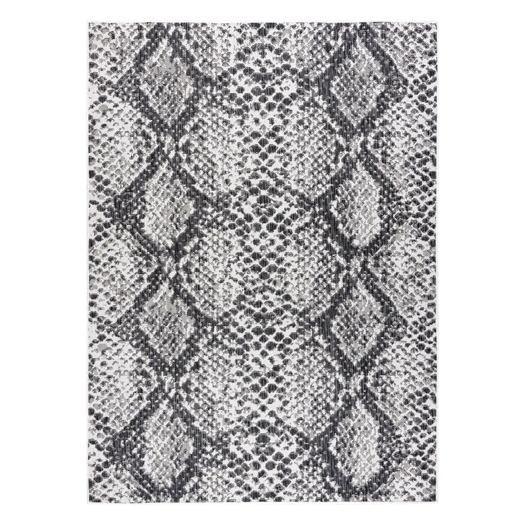 Gulvtæppe - Hakano Vinea Snake, creme/sort, 140×190 cm