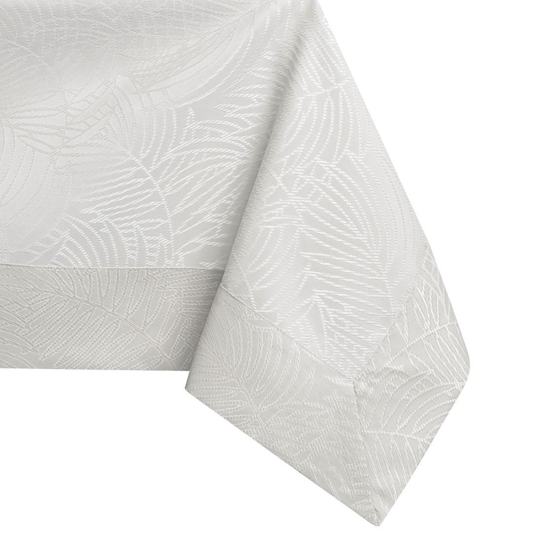Dug i polyester AmeliaHome Gaia 130×130 cm - cremefarvet, præget plantemotiv