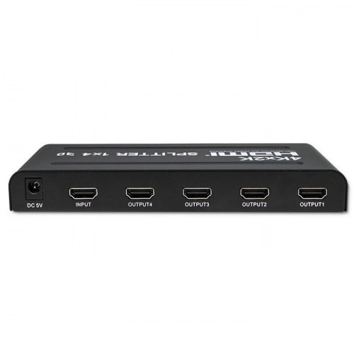 HDMI splitter 1x4 4K – Qoltec 51798, aktiv, 3,4 Gb/s