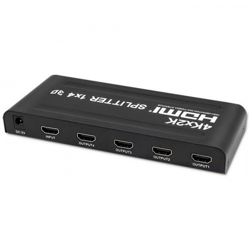 HDMI splitter 1x4 4K – Qoltec 51798, aktiv, 3,4 Gb/s