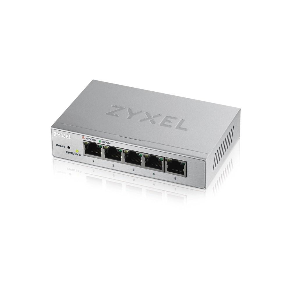Netværksswitch Zyxel GS1200-5 – administrerbar Gigabit, sølv