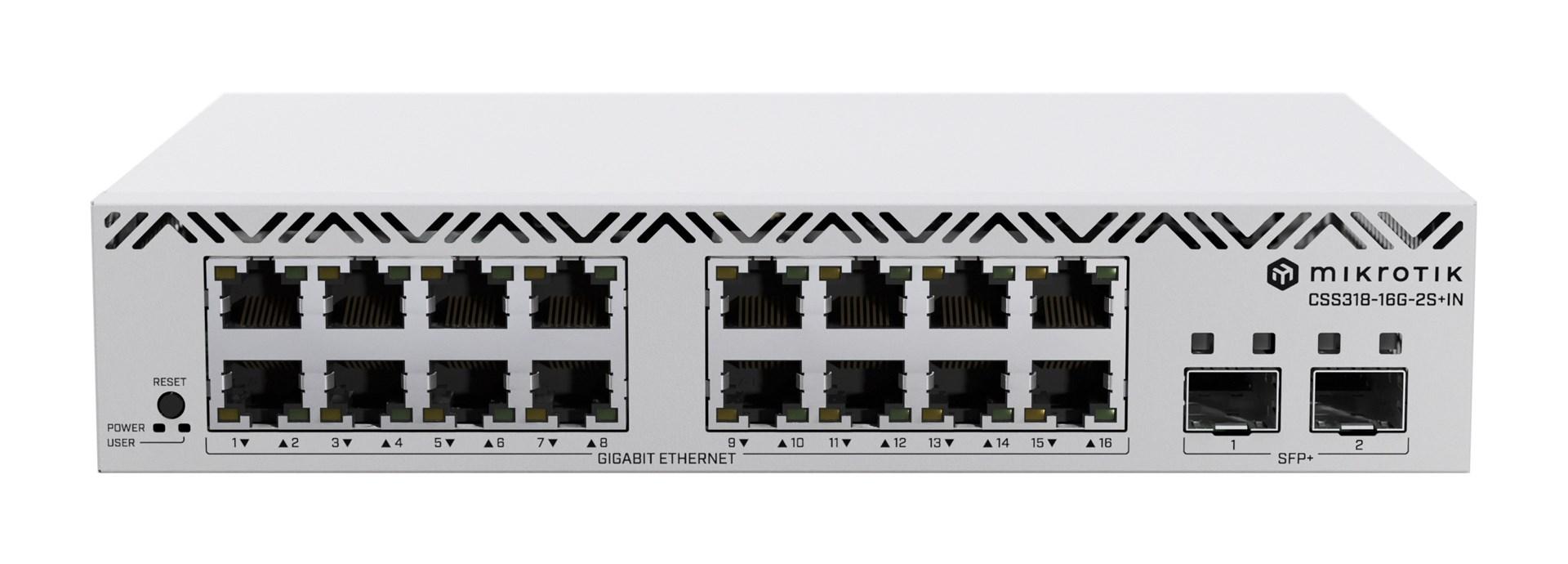 Netværksswitch MikroTik CSS318-16G-2S+IN - 16x Gigabit, 2x SFP+ billede
