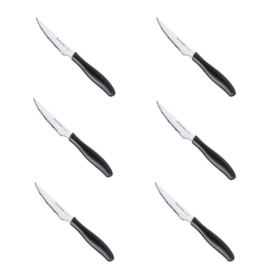Steakknive Tescoma Sonic - sort, 6 stk.