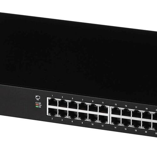 Netværksswitch Ubiquiti EdgeSwitch 24-port PoE, L2/L3, Gigabit, 1U (sort)