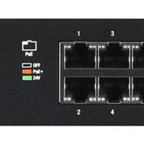 Netværksswitch Ubiquiti EdgeSwitch 24-port PoE, L2/L3, Gigabit, 1U (sort)