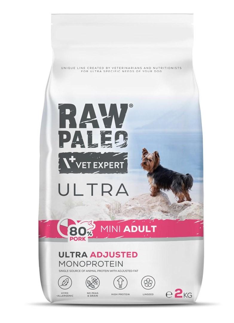 Hundefoder tørfoder VetExpert RAW PALEO Ultra Pork Mini Adult 2 kg
