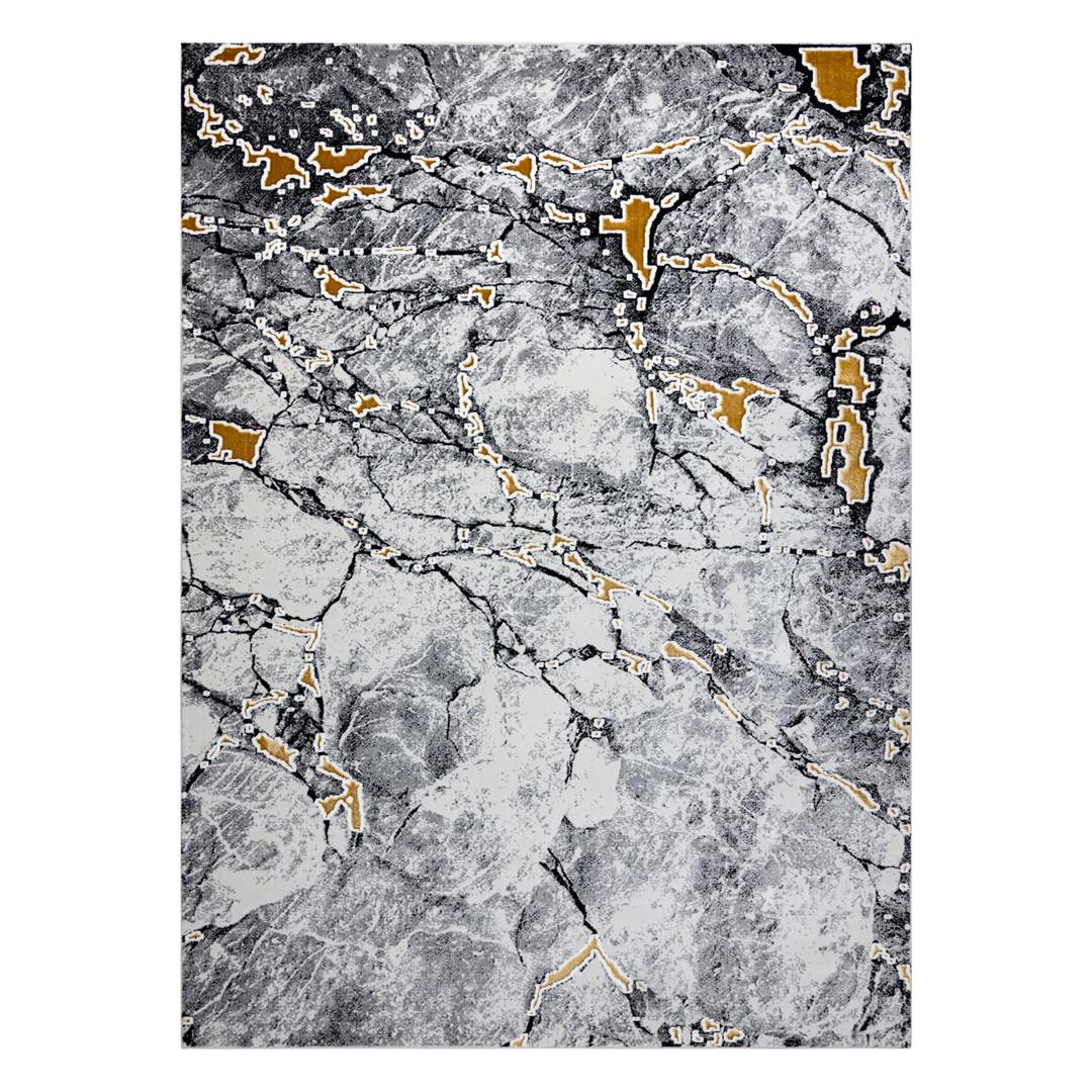 Gulvtæppe - Hakano Mosse Marble, cremefarvet 120×170