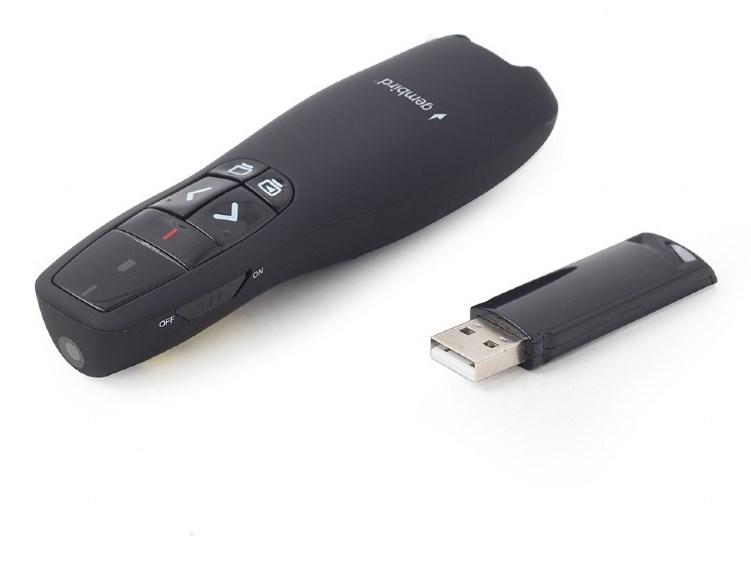 Præsentationsfjernbetjening IR - Gembird WP-L-12 (trådløs, USB) billede