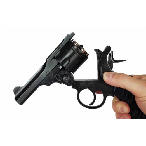 Luftpistol CO2 revolver WEBLEY MKVI .455, 5,5 mm, 6-skud, 4" løb, op til 17 J