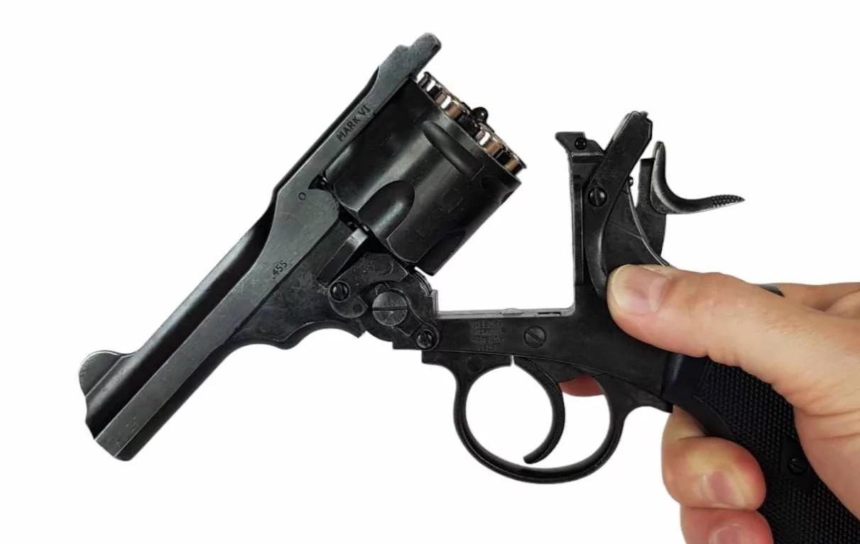 Luftpistol CO2 revolver WEBLEY MKVI .455, 5,5 mm, 6-skud, 4" løb, op til 17 J