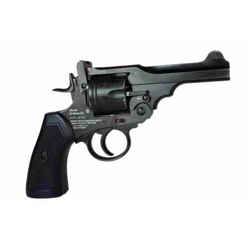 Luftpistol CO2 revolver WEBLEY MKVI .455, 5,5 mm, 6-skud, 4" løb, op til 17 J