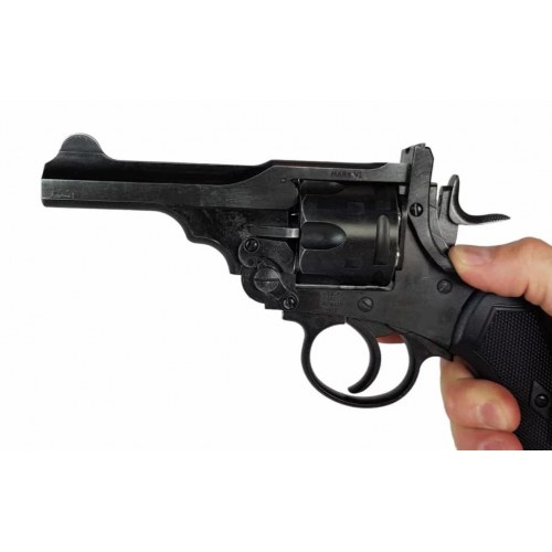 Luftpistol CO2 revolver WEBLEY MKVI .455, 5,5 mm, 6-skud, 4" løb, op til 17 J