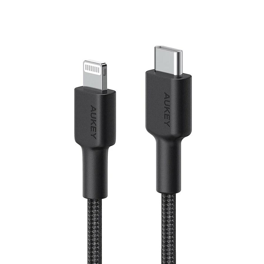 USB-C til Lightning kabel 2 m – AUKEY (sort) billede