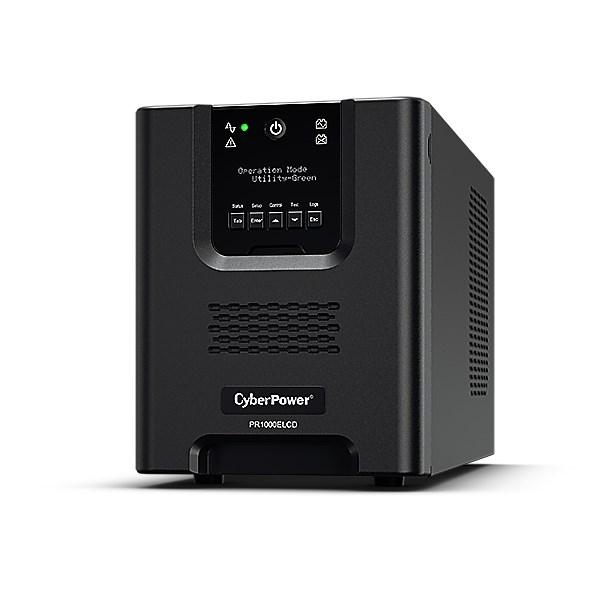 UPS strømforsyning – CyberPower PR1000ELCD, Line‑Interactive, 1 kVA / 900 W, 8 udtag billede