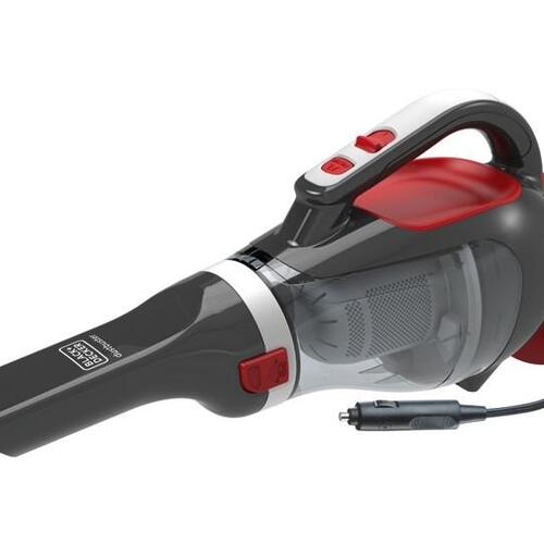 Håndstøvsuger til bil Black & Decker ADV1200 – grå/rød, posefri