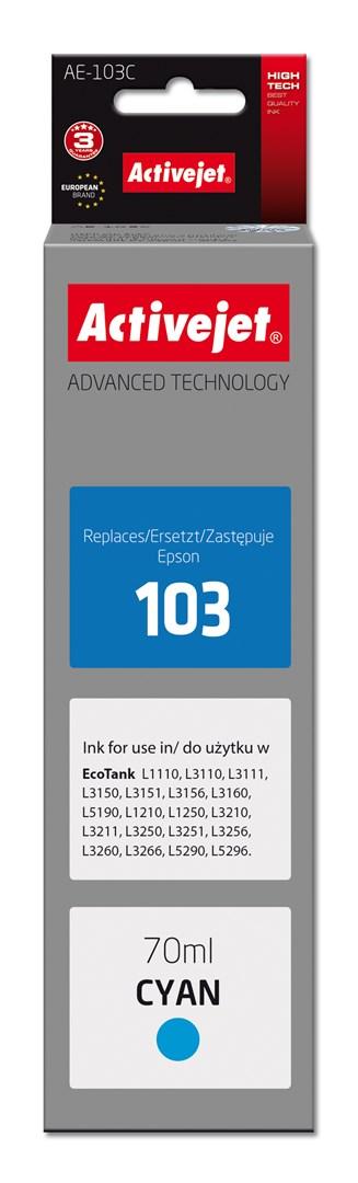 Blækpatron til Epson – Activejet AE-103C, cyan, 70 ml (erstatter Epson 103 C13T00S24A)