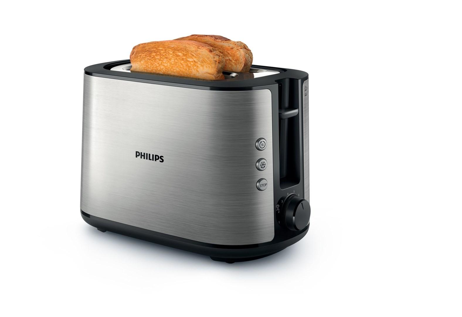 Brødrister Philips Viva Collection HD2650/90 – 2 skiver, 950 W, sort/rustfrit stål