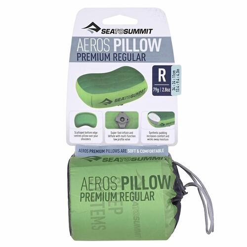 Oppustelig rejsepude – Sea to Summit Aeros Premium, lime