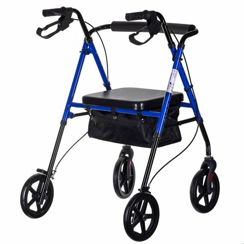 Rollator med 4 hjul ActionMed - let aluminium, højdejusterbar