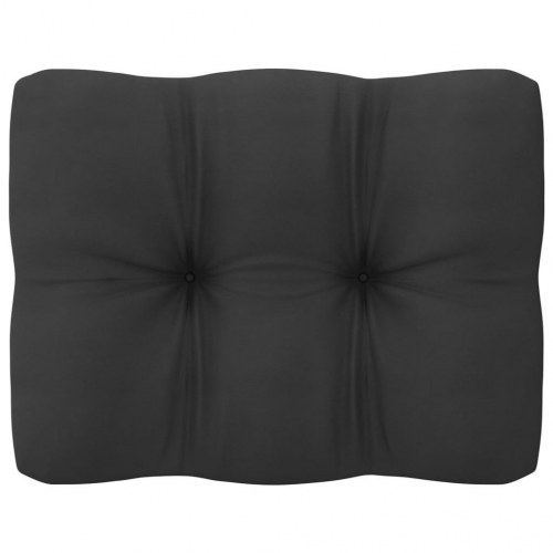 Loungesæt til haven 10 dele med hynder massivt fyrretræ sort